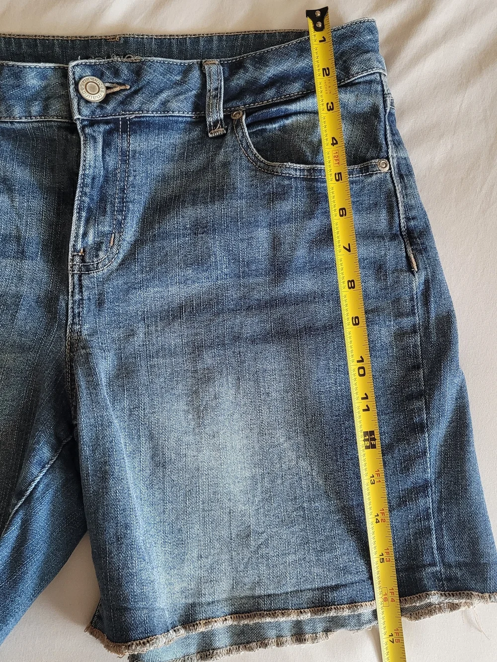 Maurices Light Wash Denim Shorts- Blue